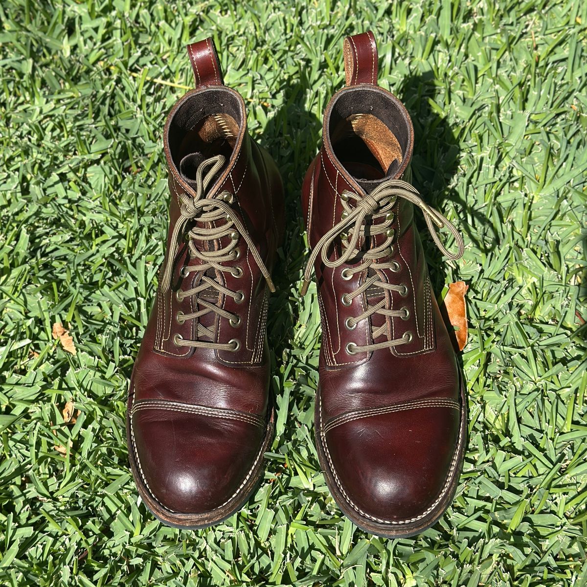 Photo by JB on April 1, 2026 of the Bordon Tukano Boots in Wickett & Craig Chestnut Oiled Latigo.