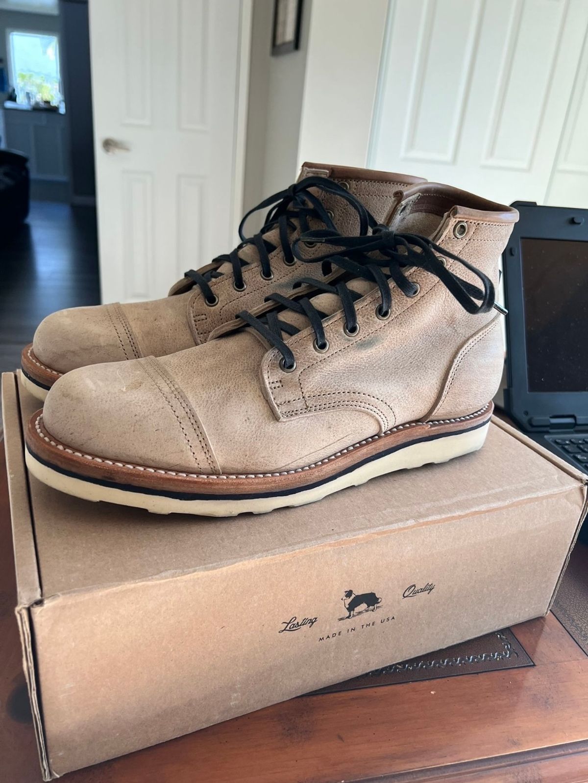 Photo by JB on February 6, 2024 of the Truman x ButterScotch Rango Boot in Ships Biscuit Kudu.