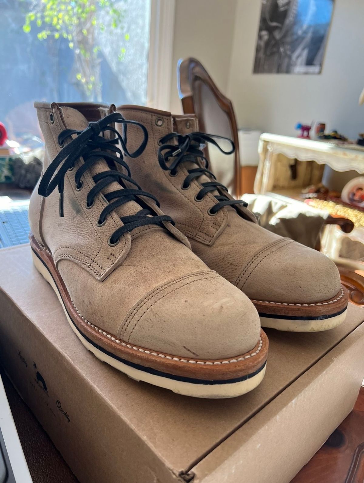 Photo by JB on February 6, 2024 of the Truman x ButterScotch Rango Boot in Ships Biscuit Kudu.