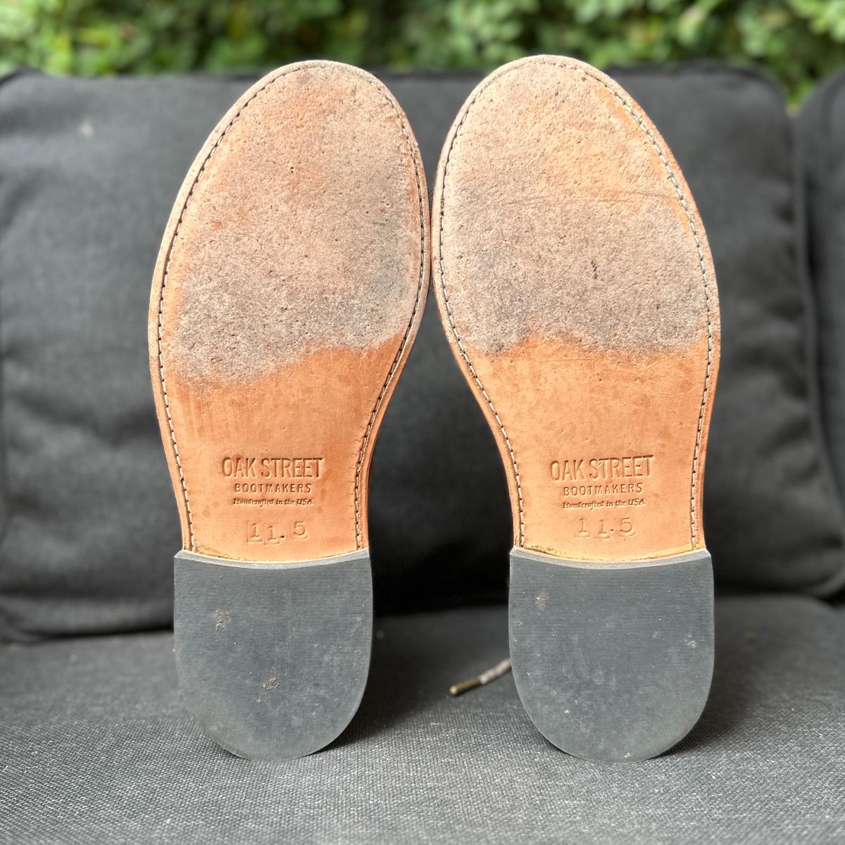 Photo by JB on May 28, 2025 of the Oak Street Bootmakers Trench Boot in Horween Natural Chromexcel.