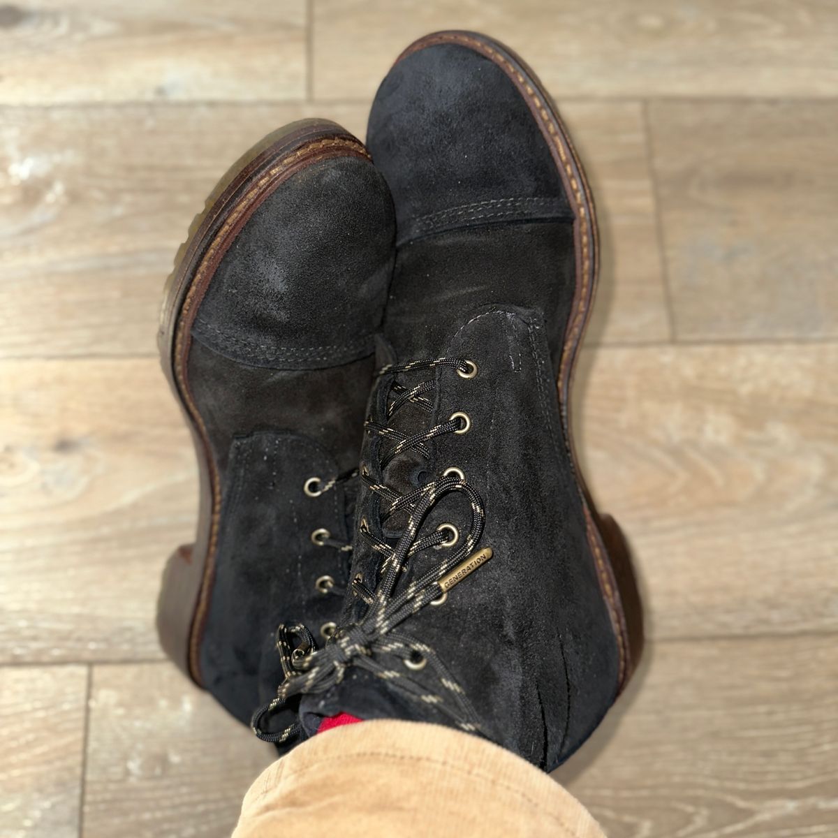 Photo by JB on March 19, 2025 of the Allen Edmonds Caen in C.F. Stead Black Kudu Reverse.