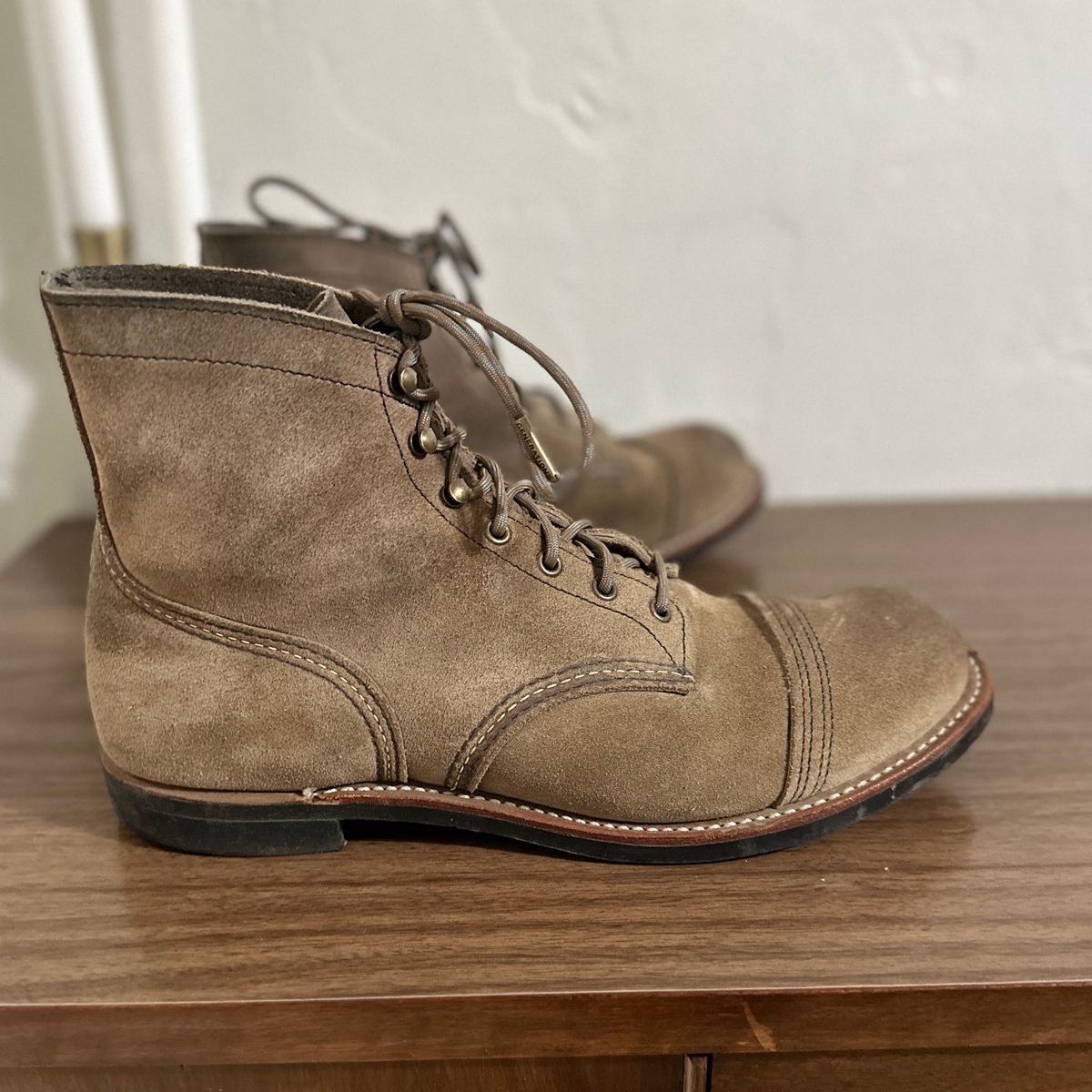 Photo by JB on July 9, 2025 of the Red Wing Iron Ranger in S.B. Foot Slate Muleskinner.