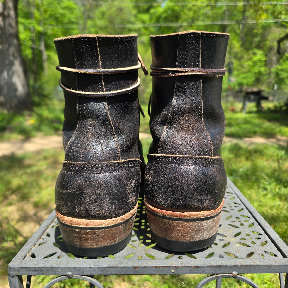 Photo by coffee_radar222 on April 10, 2026 of the Nicks MTO in Horween Black Waxed Flesh.