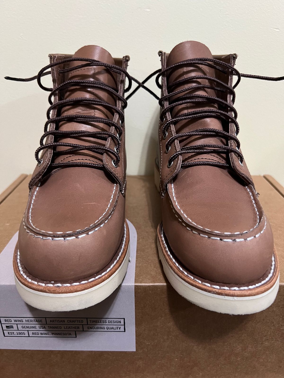 Photo by Dana on November 6, 2024 of the Red Wing 6-Inch Classic Moc in Mocha Oro-iginal.