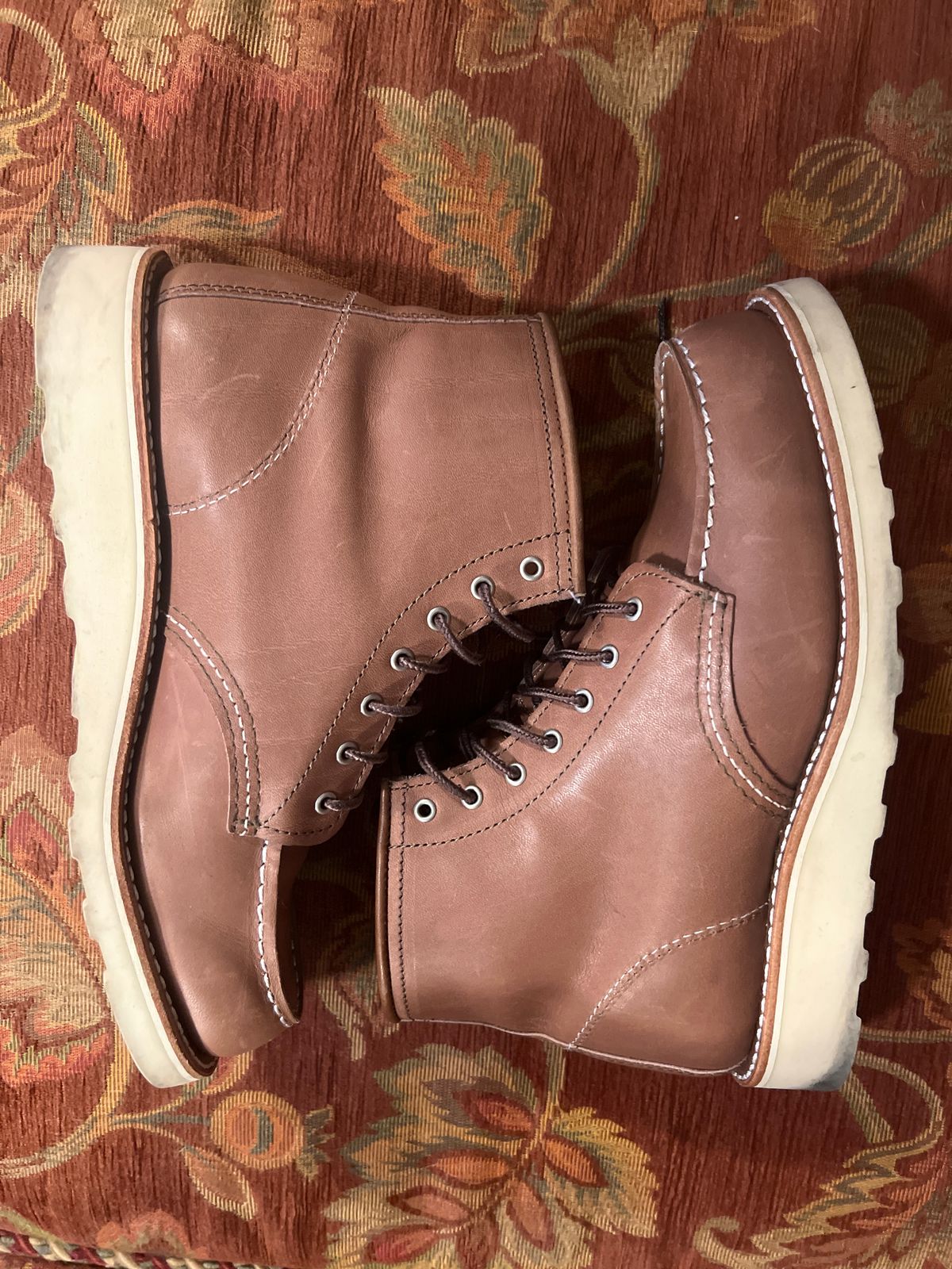 Photo by Dana on December 8, 2024 of the Red Wing 6-Inch Classic Moc in Mocha Oro-iginal.