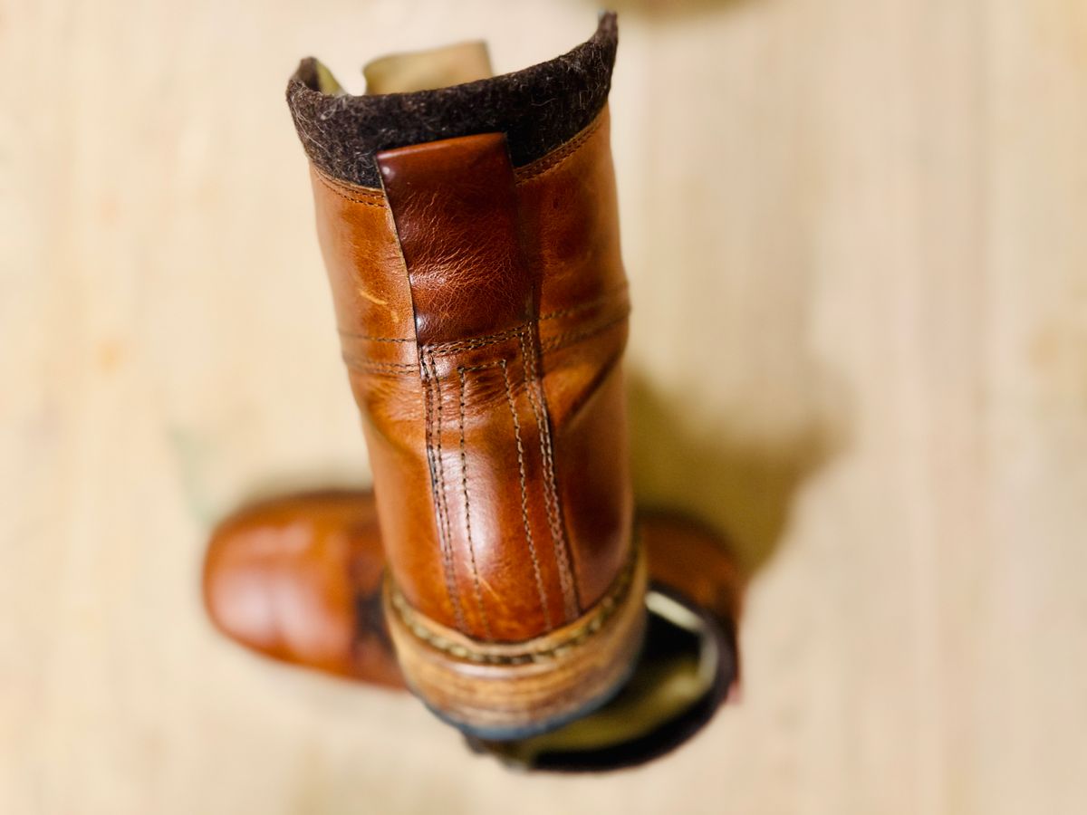 Photo by denimdawg on January 24, 2025 of the Dundas Footwear Gunnerside in Badalassi Carlo Waxy Tan Cognac.