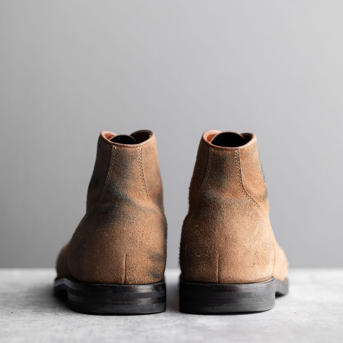 Photo by joshfulton05 on November 4, 2024 of the Grant Stone Garrison Boot in Reverse Black Chromexcel.