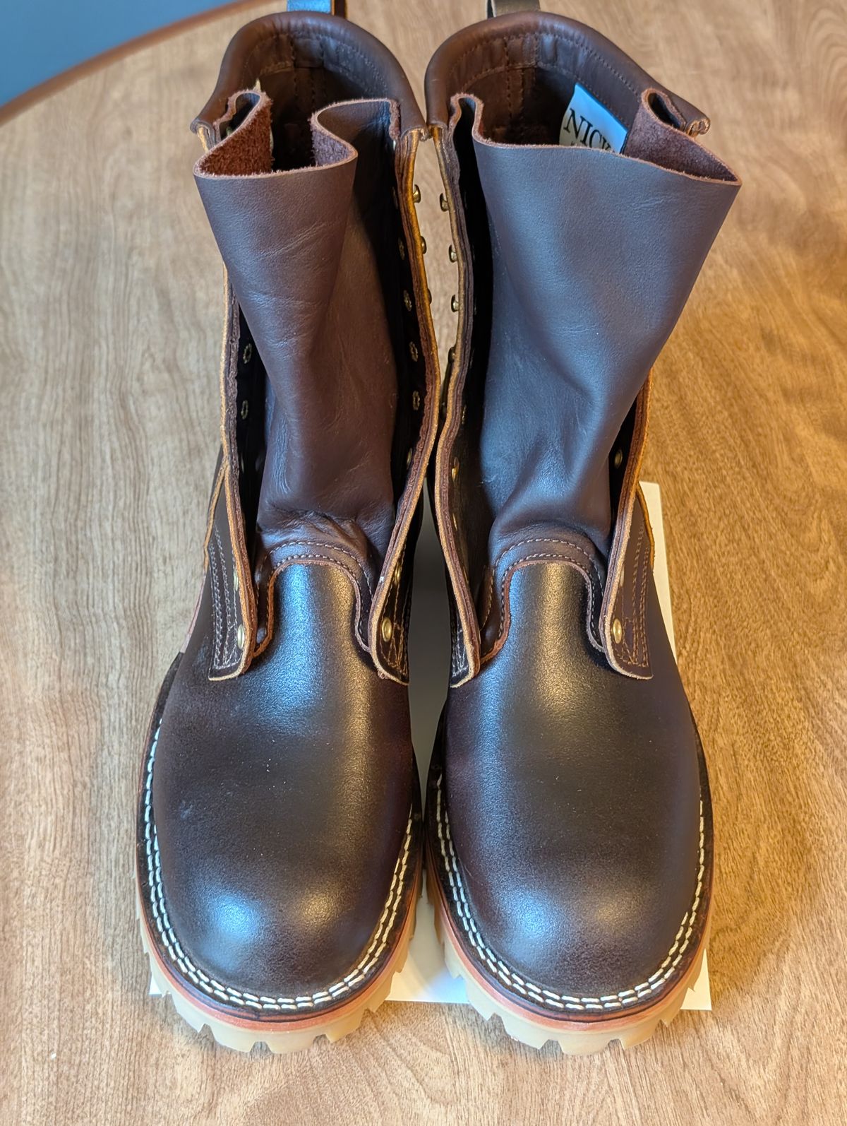 Photo by ilkhan on July 28, 2025 of the Nicks Urban Drifter in Nicks / Horween Spokane Brown WO.
