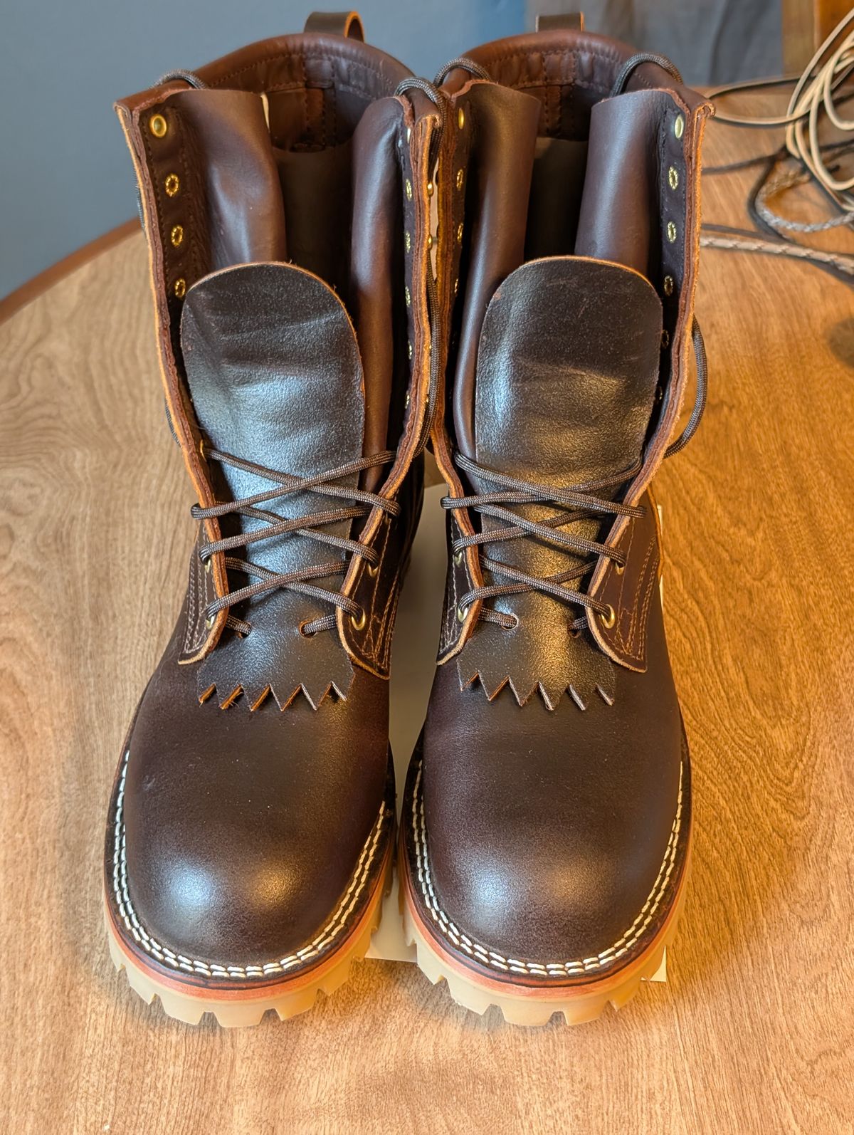 Photo by ilkhan on July 28, 2025 of the Nicks Urban Drifter in Nicks / Horween Spokane Brown WO.