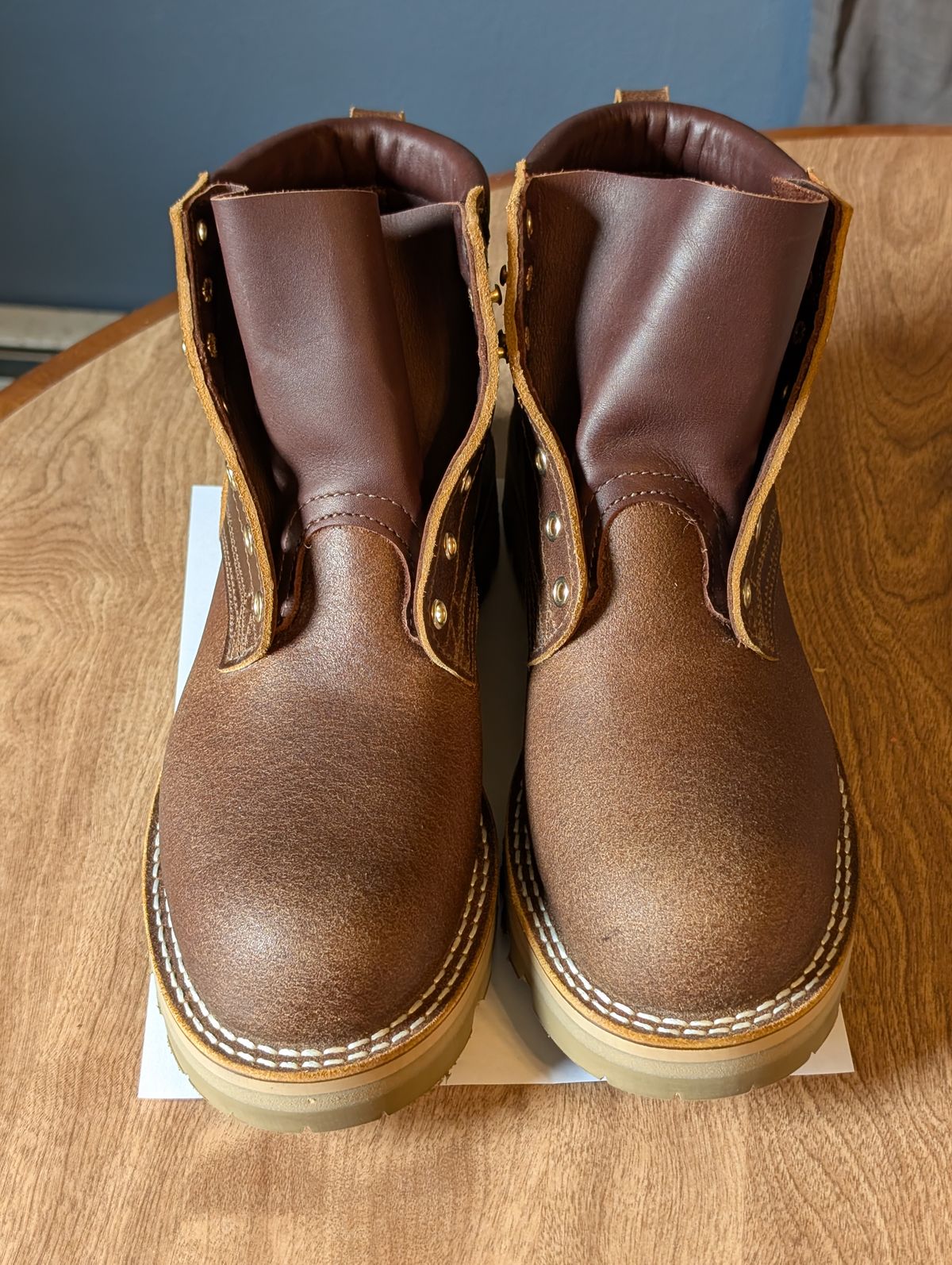 Photo by ilkhan on June 23, 2025 of the Nicks Ridgeline Hiking Boot in Nicks / Horween Spokane Honey waxout.
