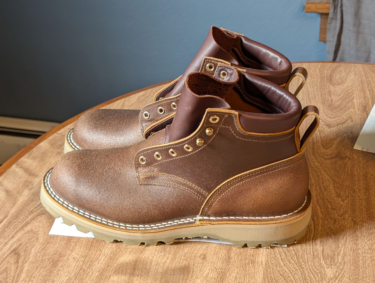 Photo by ilkhan on June 23, 2025 of the Nicks Ridgeline Hiking Boot in Nicks / Horween Spokane Honey waxout.