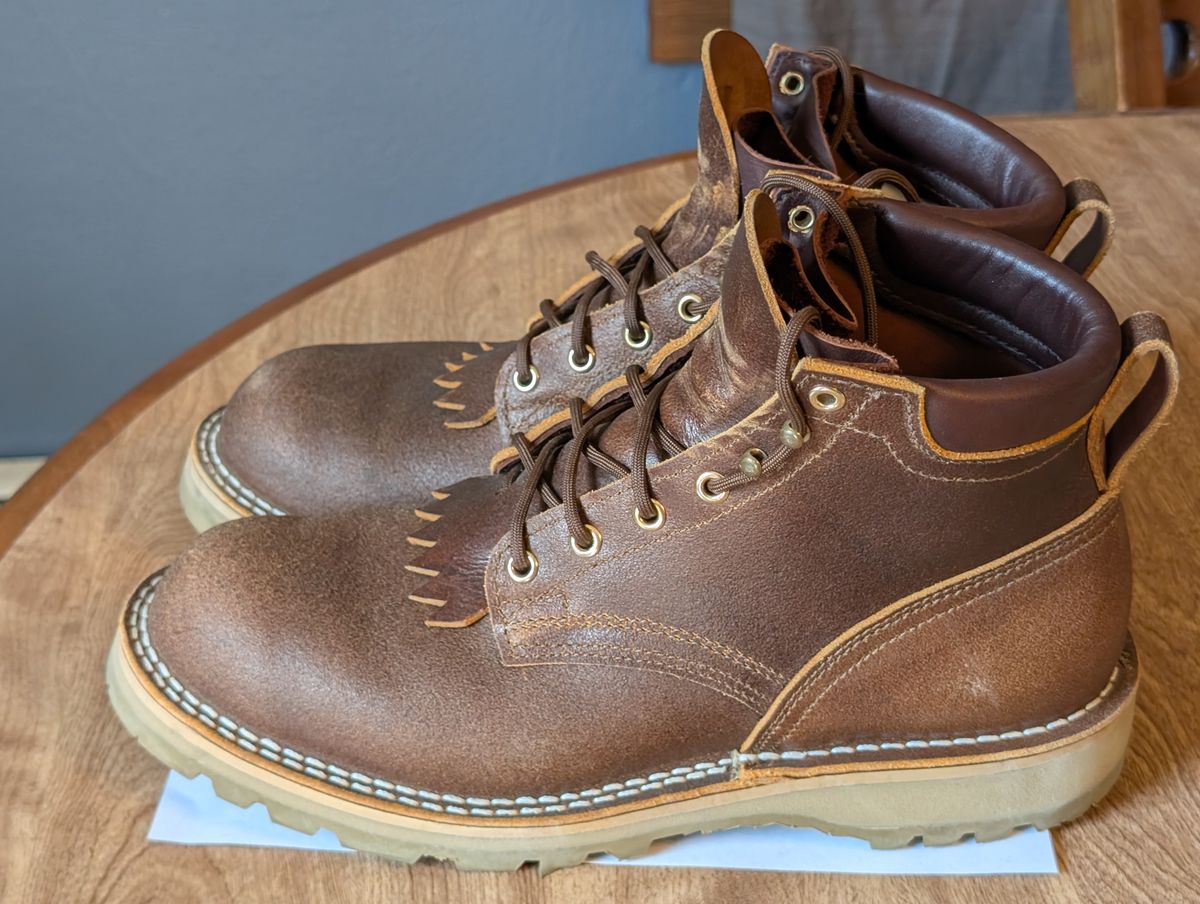Photo by ilkhan on July 1, 2025 of the Nicks Ridgeline Hiking Boot in Nicks / Horween Spokane Honey waxout.