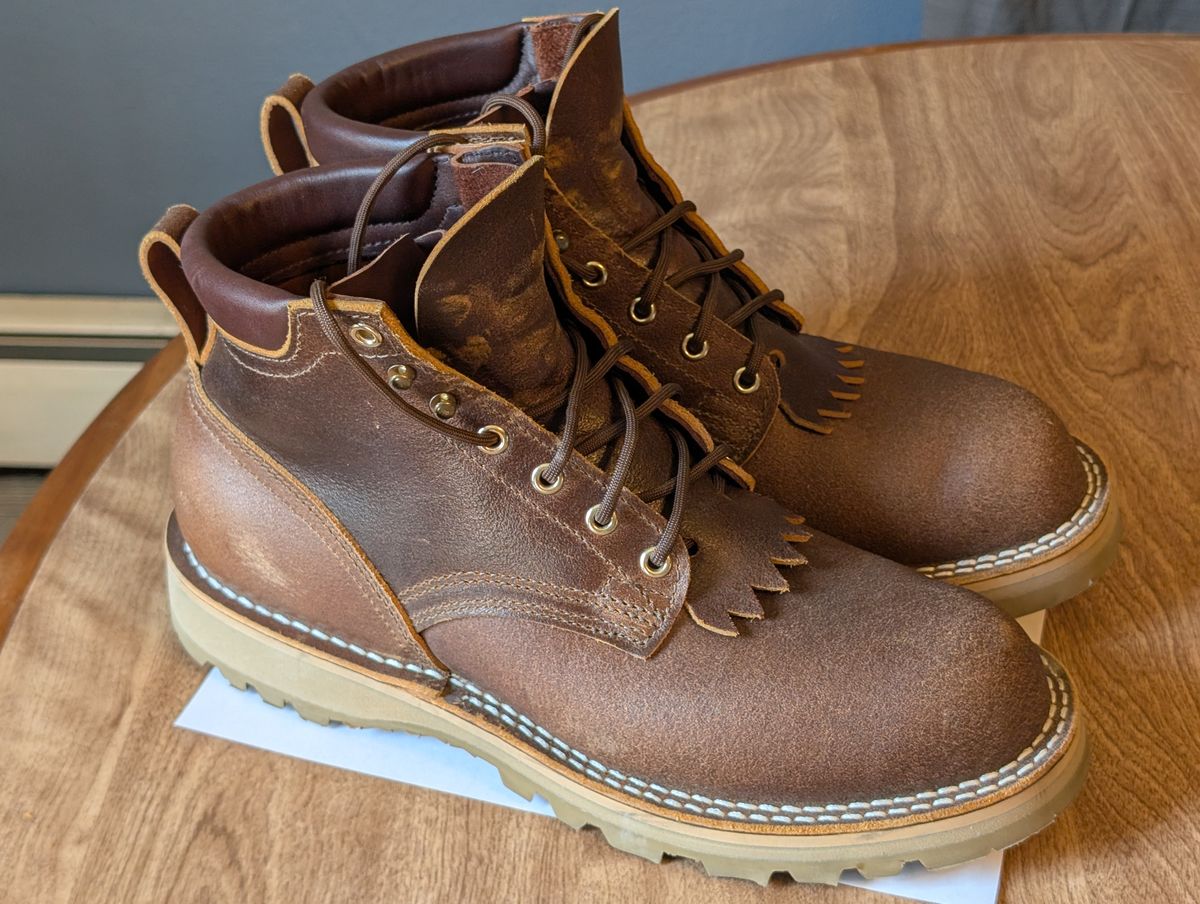Photo by ilkhan on July 1, 2025 of the Nicks Ridgeline Hiking Boot in Nicks / Horween Spokane Honey waxout.