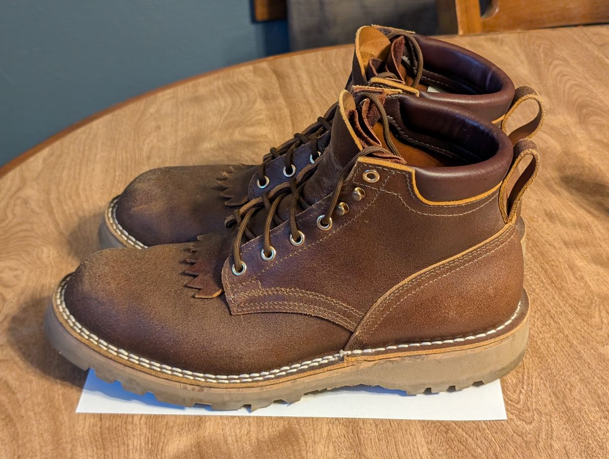 Photo by ilkhan on August 2, 2025 of the Nicks Ridgeline Hiking Boot in Nicks / Horween Spokane Honey waxout.