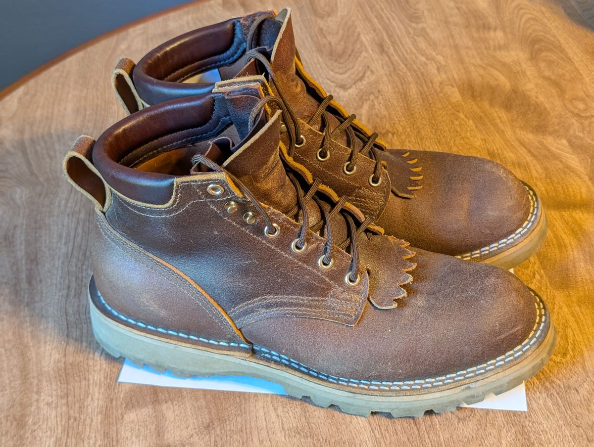 Photo by ilkhan on September 1, 2025 of the Nicks Ridgeline Hiking Boot in Nicks / Horween Spokane Honey waxout.