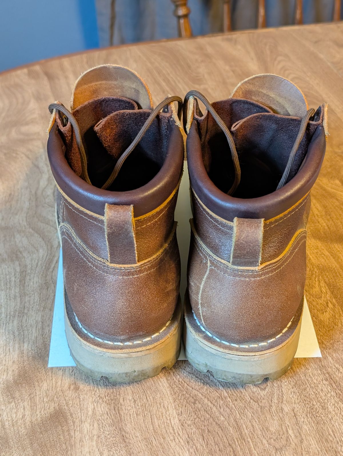 Photo by ilkhan on October 5, 2025 of the Nicks Ridgeline Hiking Boot in Nicks / Horween Spokane Honey waxout.
