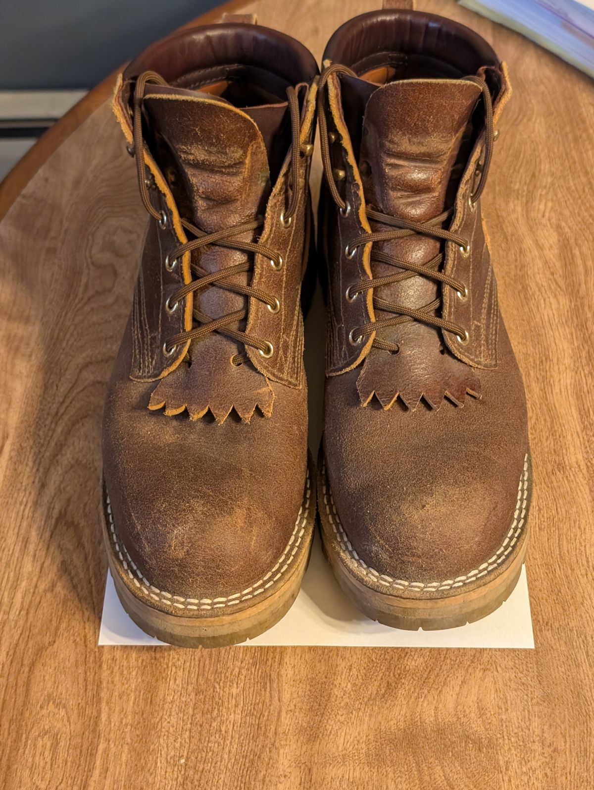 Photo by ilkhan on November 1, 2025 of the Nicks Ridgeline Hiking Boot in Nicks / Horween Spokane Honey waxout.