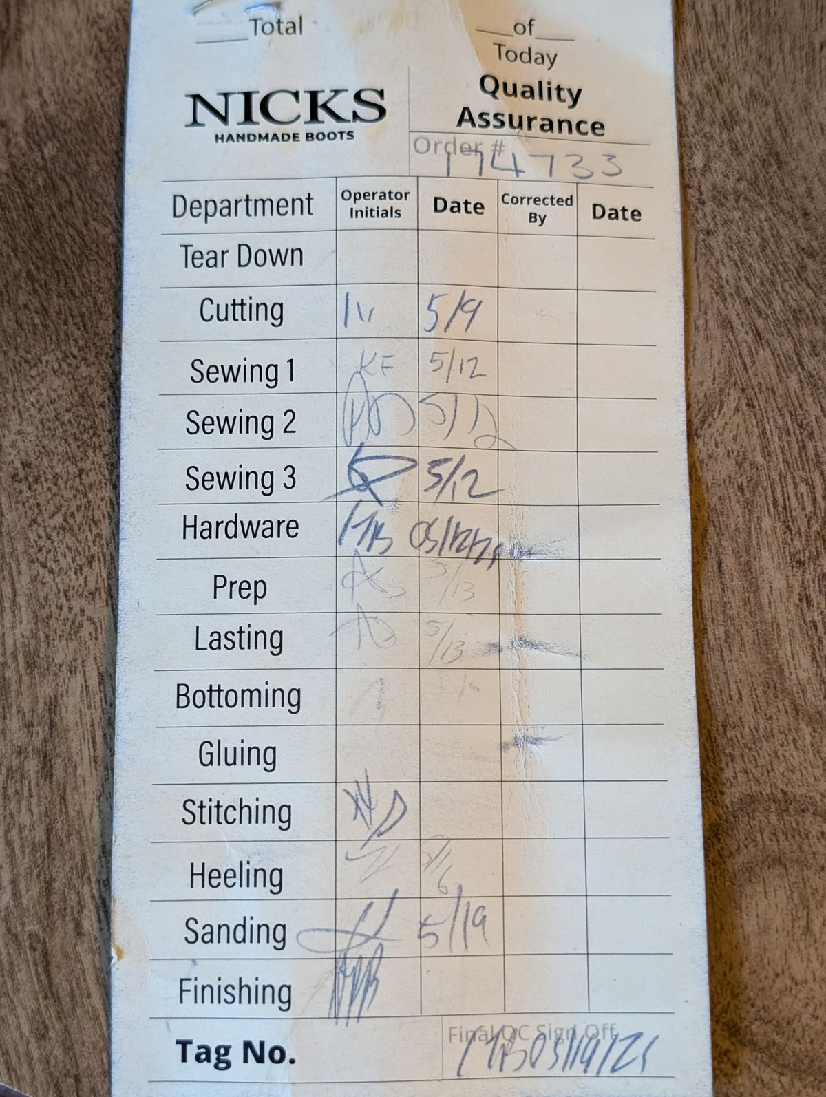 Photo by ilkhan on May 23, 2025 of the Nicks MTO in Nicks / Horween Spokane Brown wax Out.