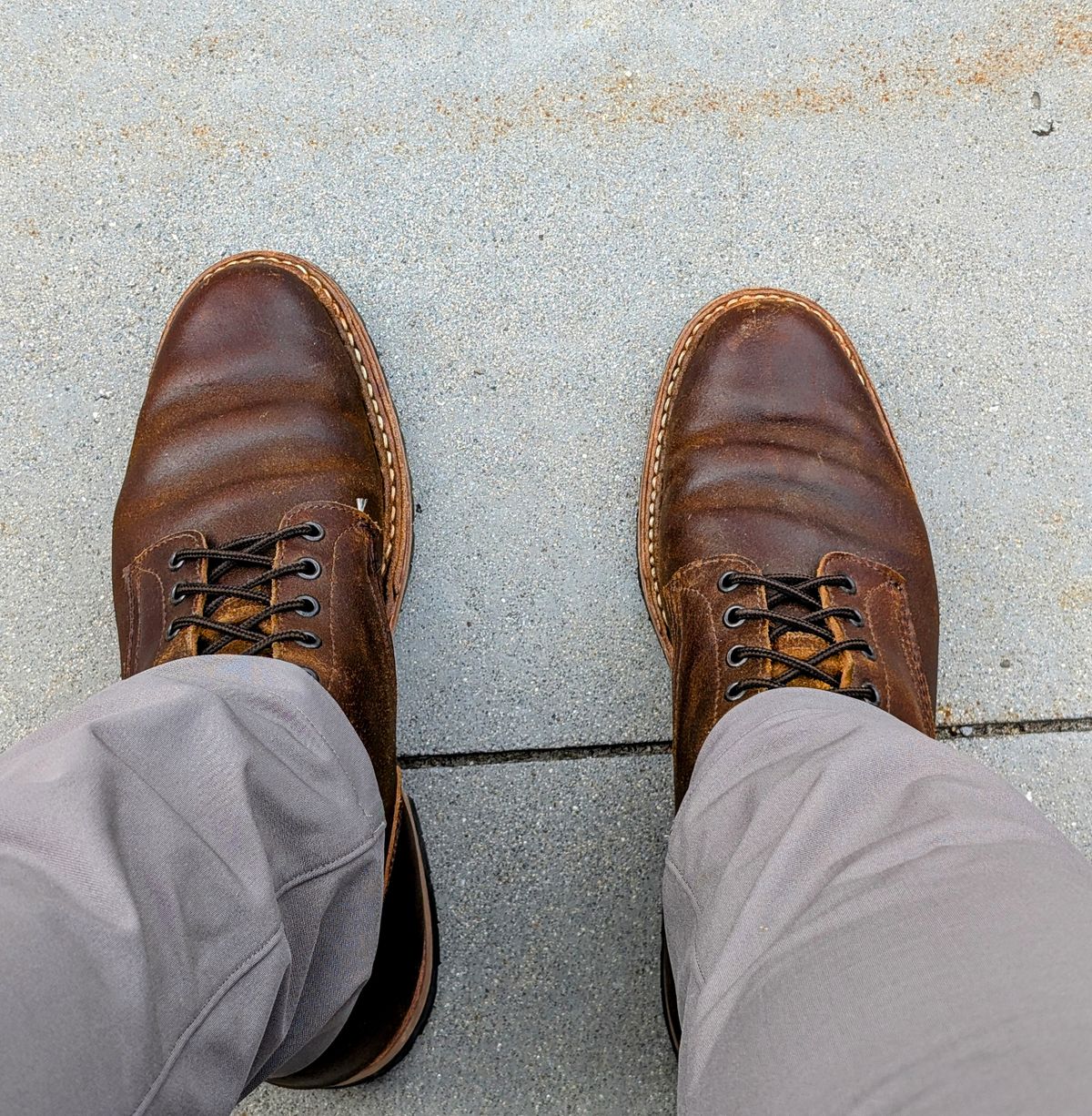 Photo by patina_colada on March 28, 2025 of the White's MP-M1 in Horween Cinnamon Waxed Flesh.