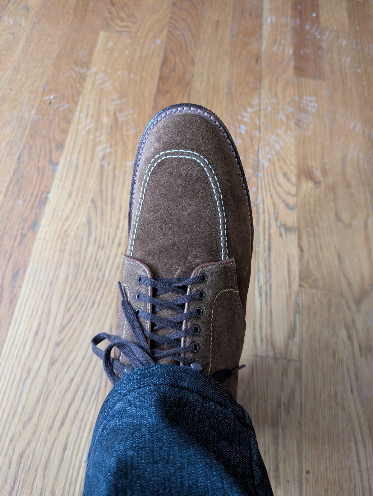 Photo by patina_colada on February 6, 2025 of the Alden Indy Boot in Snuff Suede.
