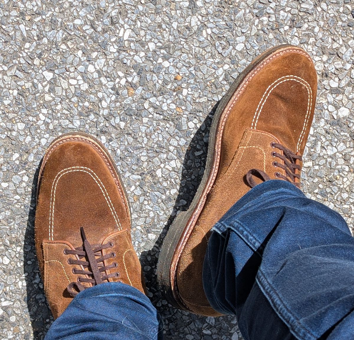 Photo by patina_colada on September 26, 2025 of the Alden Indy Boot in Snuff Suede.