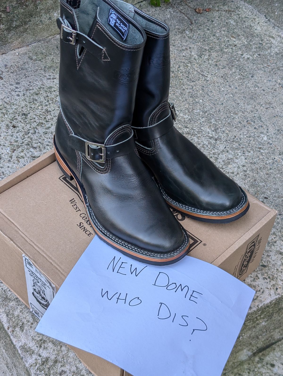 Photo by patina_colada on October 1, 2025 of the Wesco Mister Lou in Maryam Petrolio Waxed Black Horsehide.
