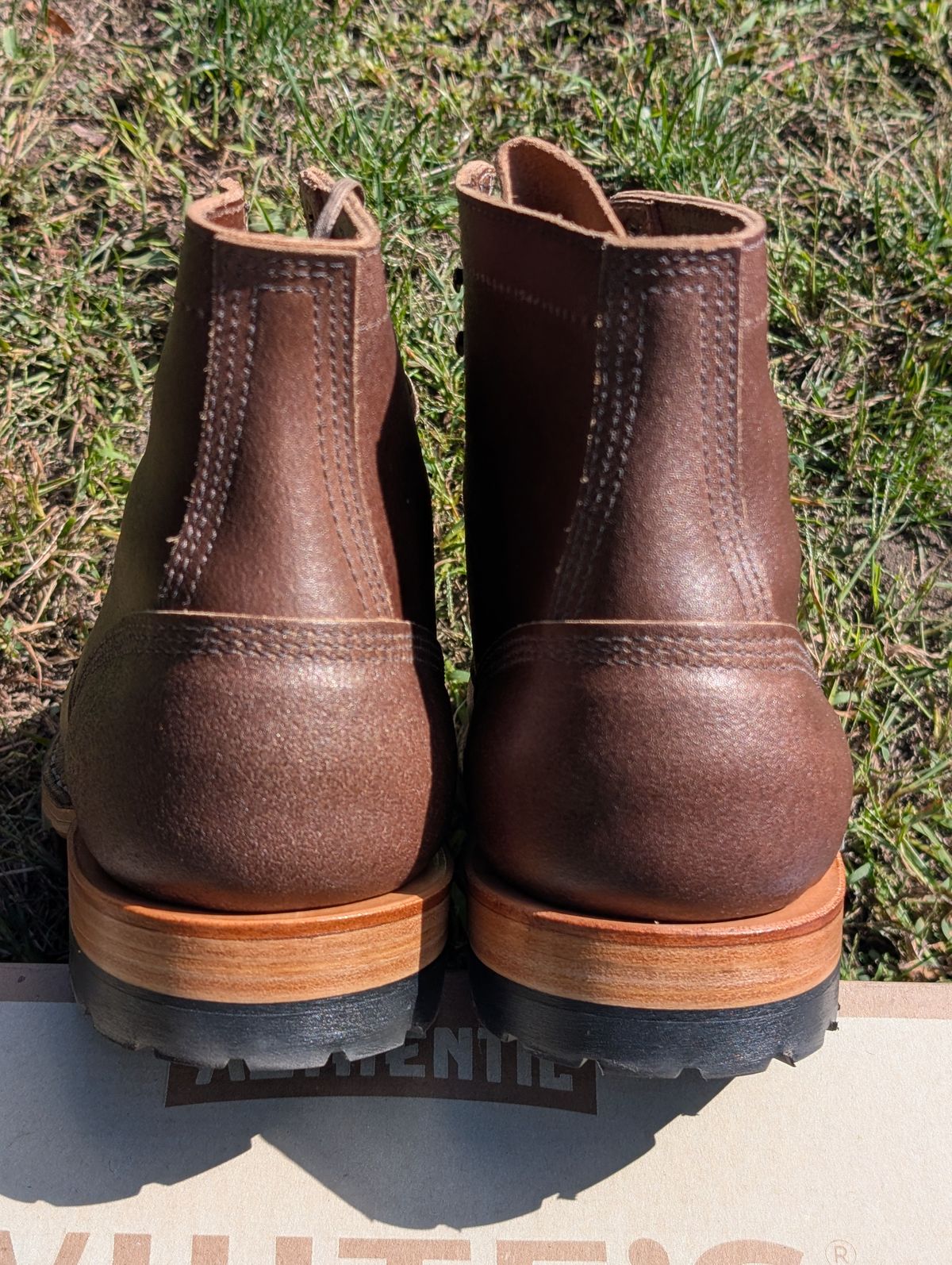 Photo by patina_colada on October 1, 2025 of the White's MP-Sherman Toe Cap in Horween Natural Waxed Flesh.