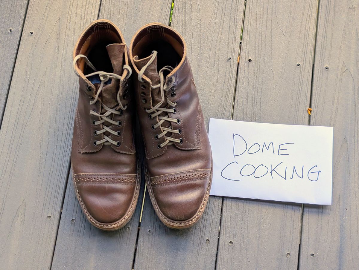 Photo by patina_colada on November 4, 2025 of the White's MP-Sherman Toe Cap in Horween Natural Waxed Flesh.