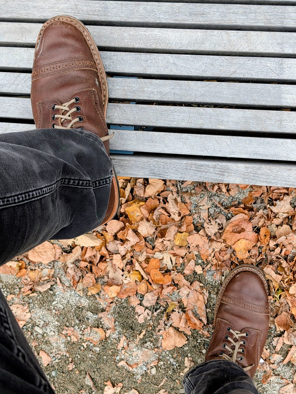 Photo by patina_colada on November 30, 2025 of the White's MP-Sherman Toe Cap in Horween Natural Waxed Flesh.