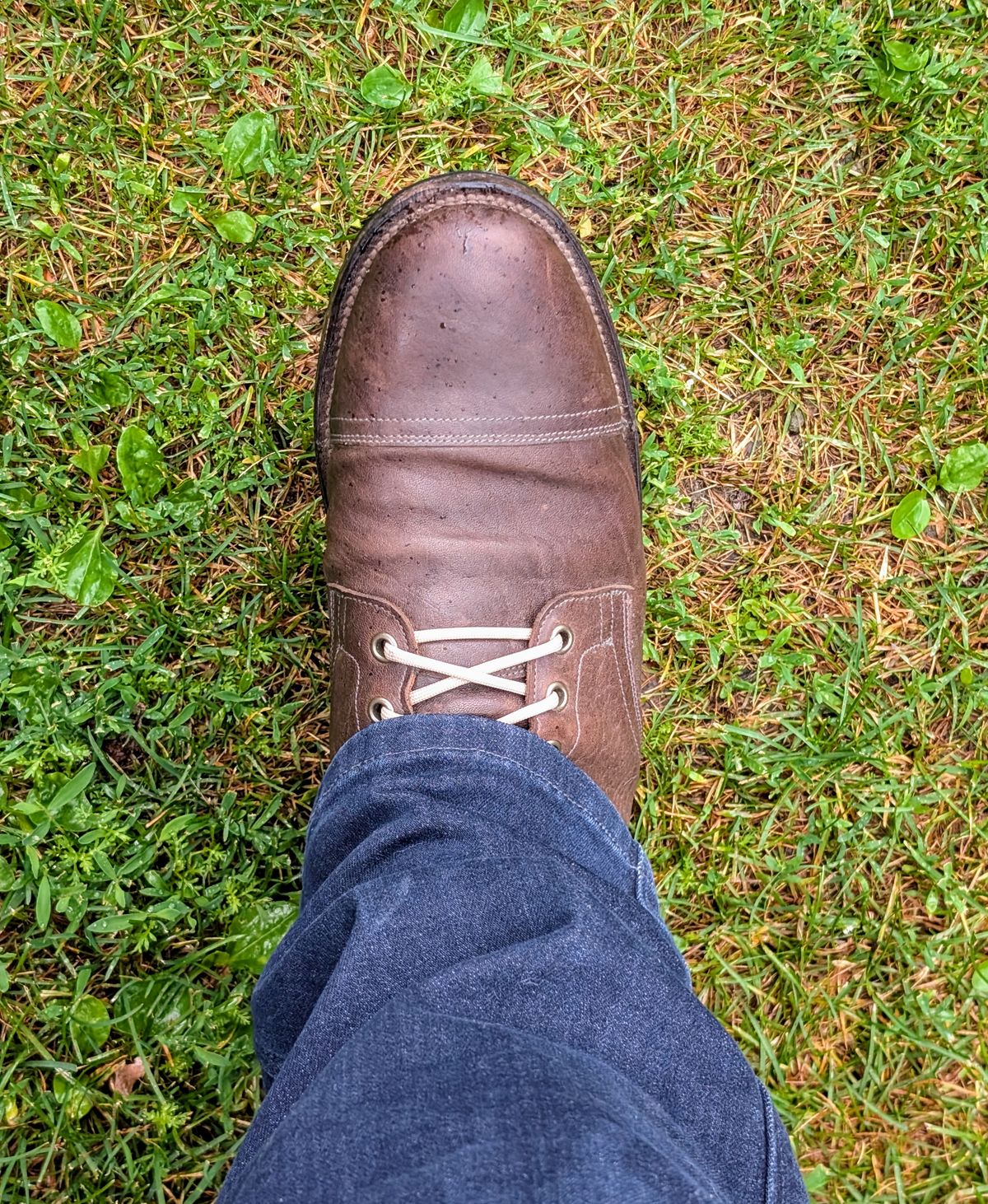 Photo by patina_colada on June 14, 2025 of the Viberg Service Boot PCT in Viberg / Maryam Marrone Washed Horsehide.