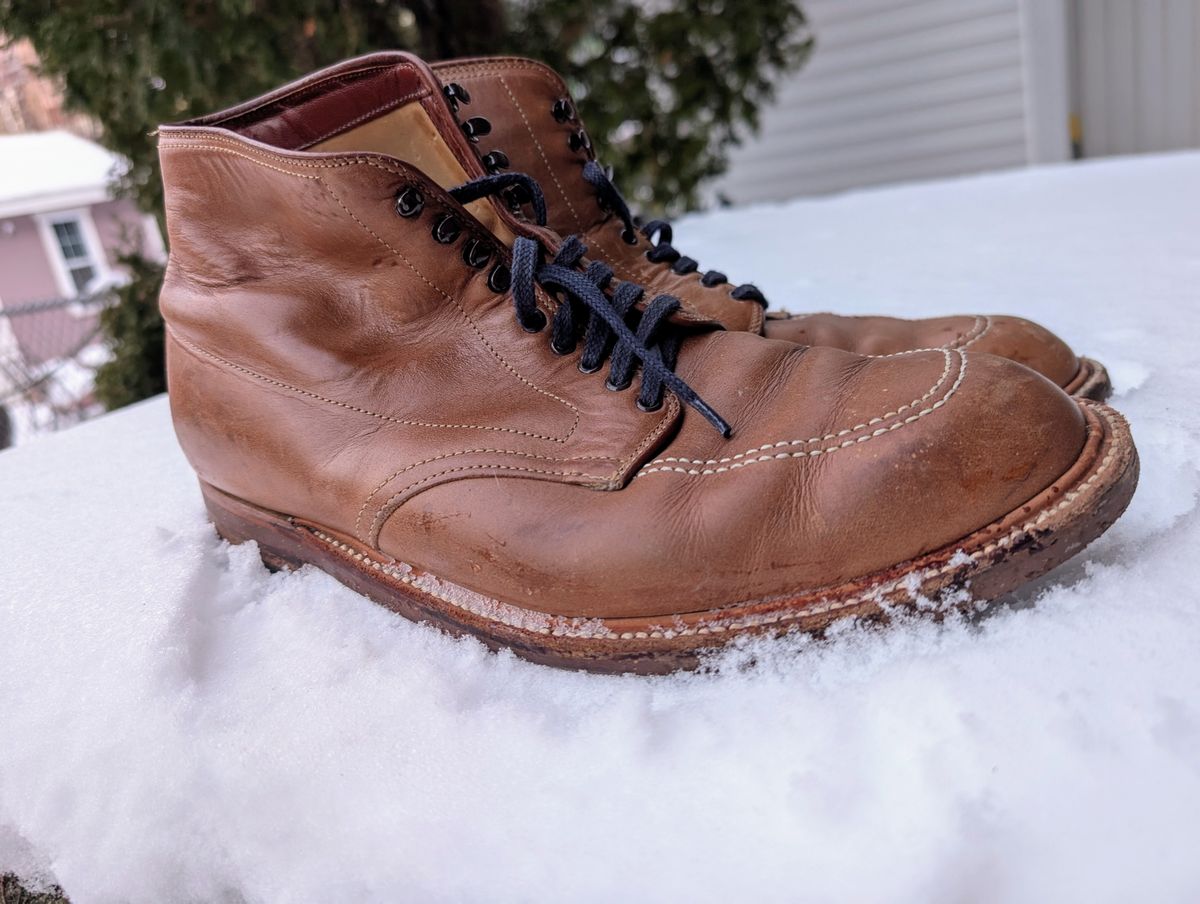 Photo by patina_colada on February 10, 2025 of the Alden Indy Boot in Horween Natural Chromexcel.