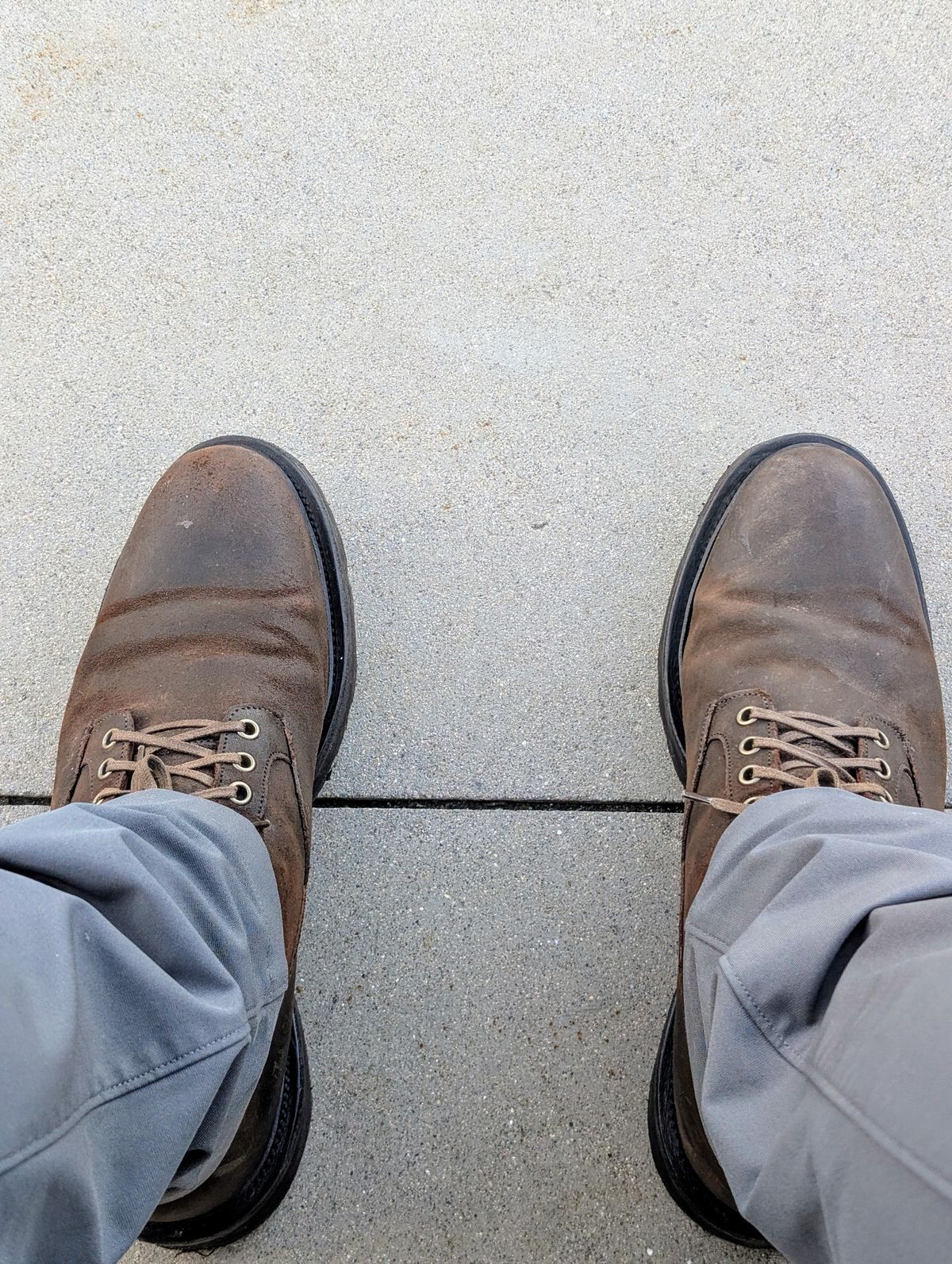Photo by patina_colada on February 28, 2025 of the Viberg Scout Boot in C.F. Stead Snuff Waxy Commander Suede.