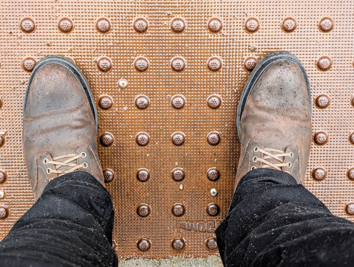Photo by patina_colada on April 5, 2025 of the Viberg Scout Boot in C.F. Stead Snuff Waxy Commander Suede.