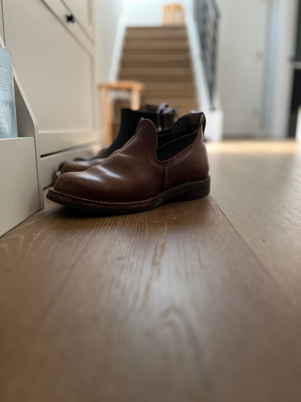Photo by patinainprogress on April 19, 2025 of the Wesco Romeo in Wesco Brown Seidel.