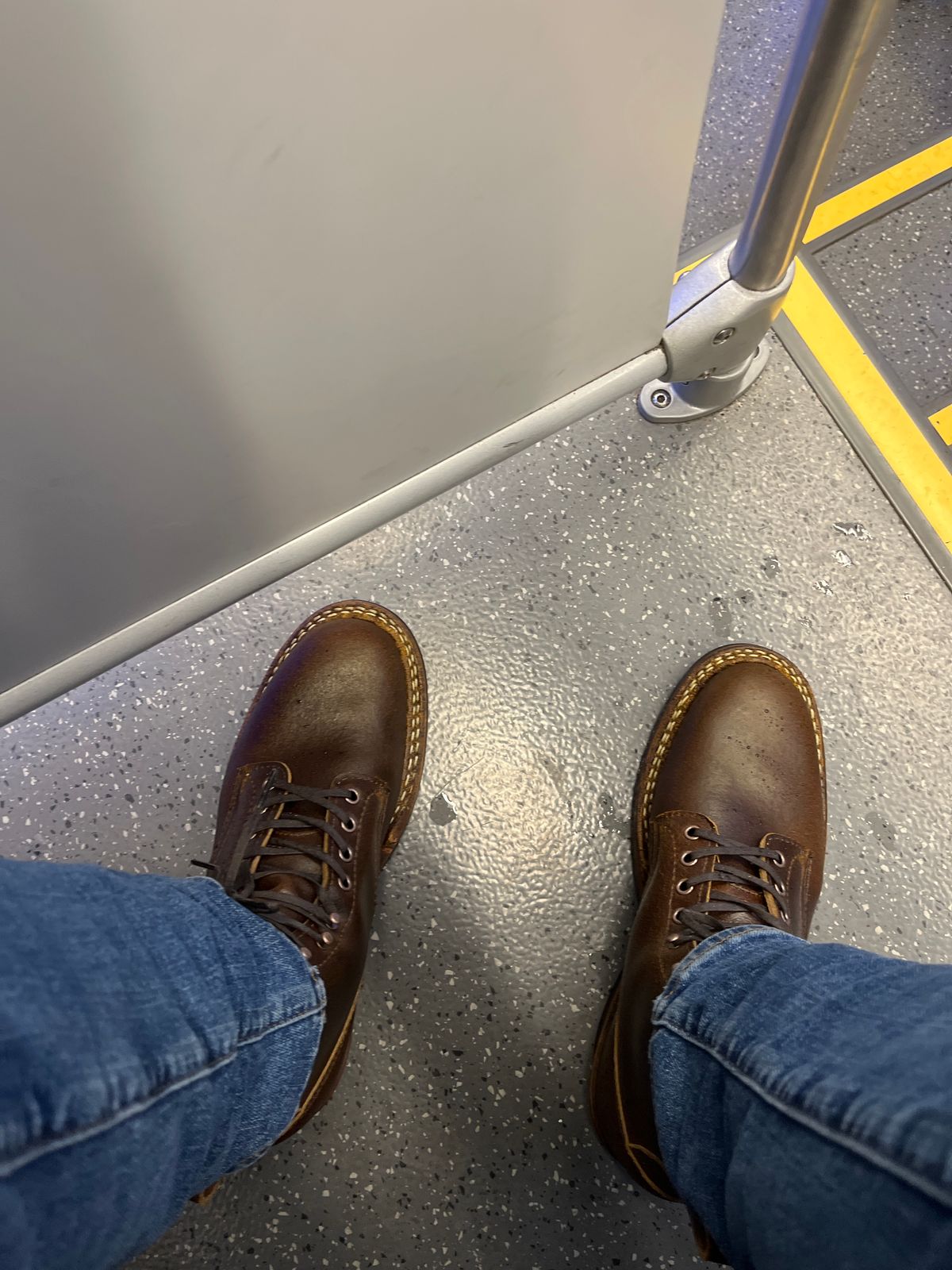 Photo by patinainprogress on October 4, 2024 of the White's 350 Cruiser in Horween Cinnamon Waxed Flesh.