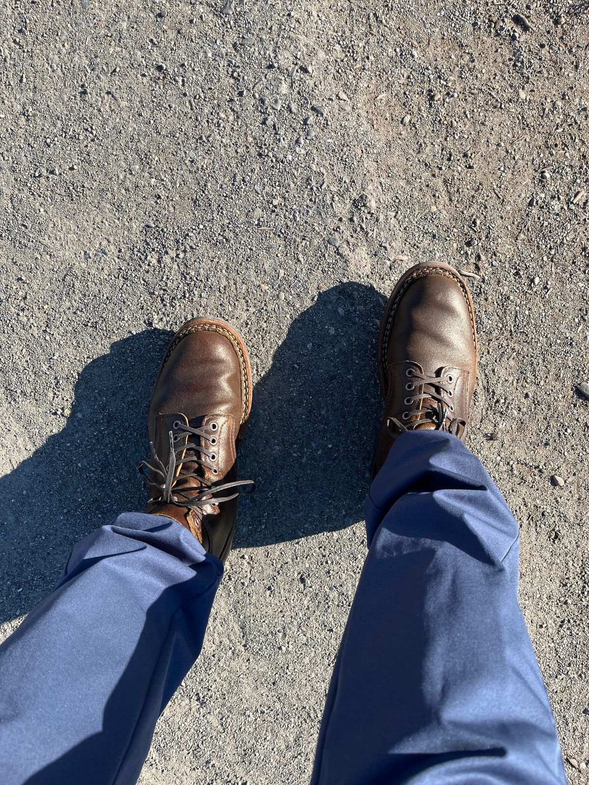 Photo by patinainprogress on January 25, 2025 of the White's 350 Cruiser in Horween Cinnamon Waxed Flesh.