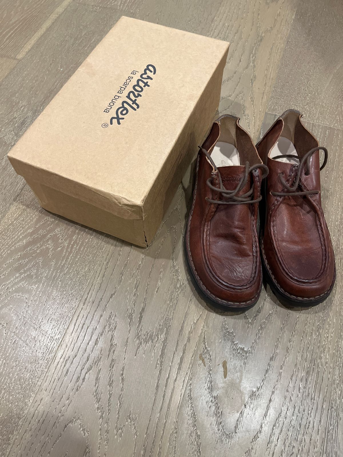 Photo by patinainprogress on January 15, 2026 of the Astorflex Beenflex in Tan Smooth.