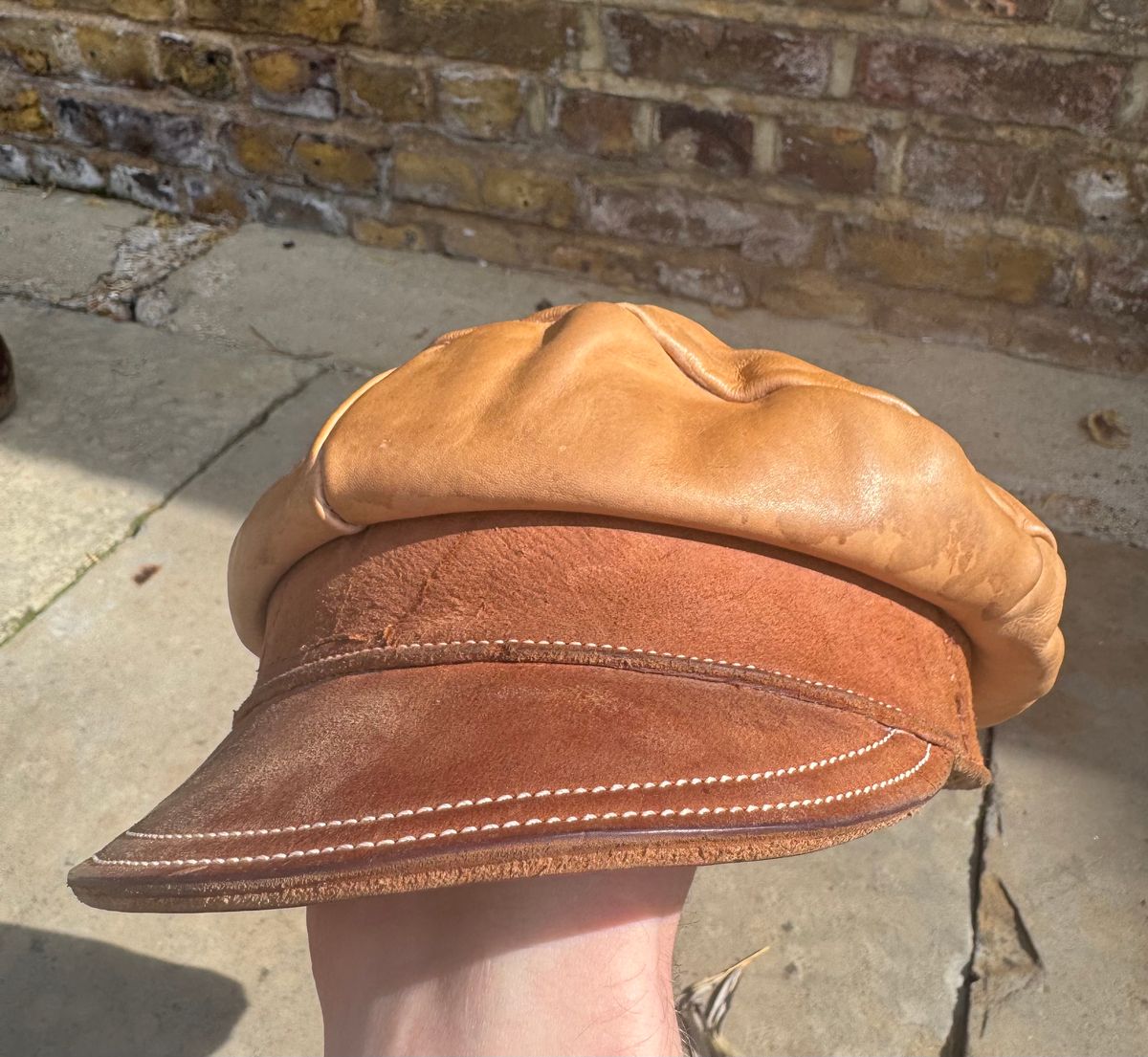 Photo by milokolb on April 2, 2026 of the Milo Kolb Hat in Guidi Culatta Horsebutt & Natural Veg Tan Calf.