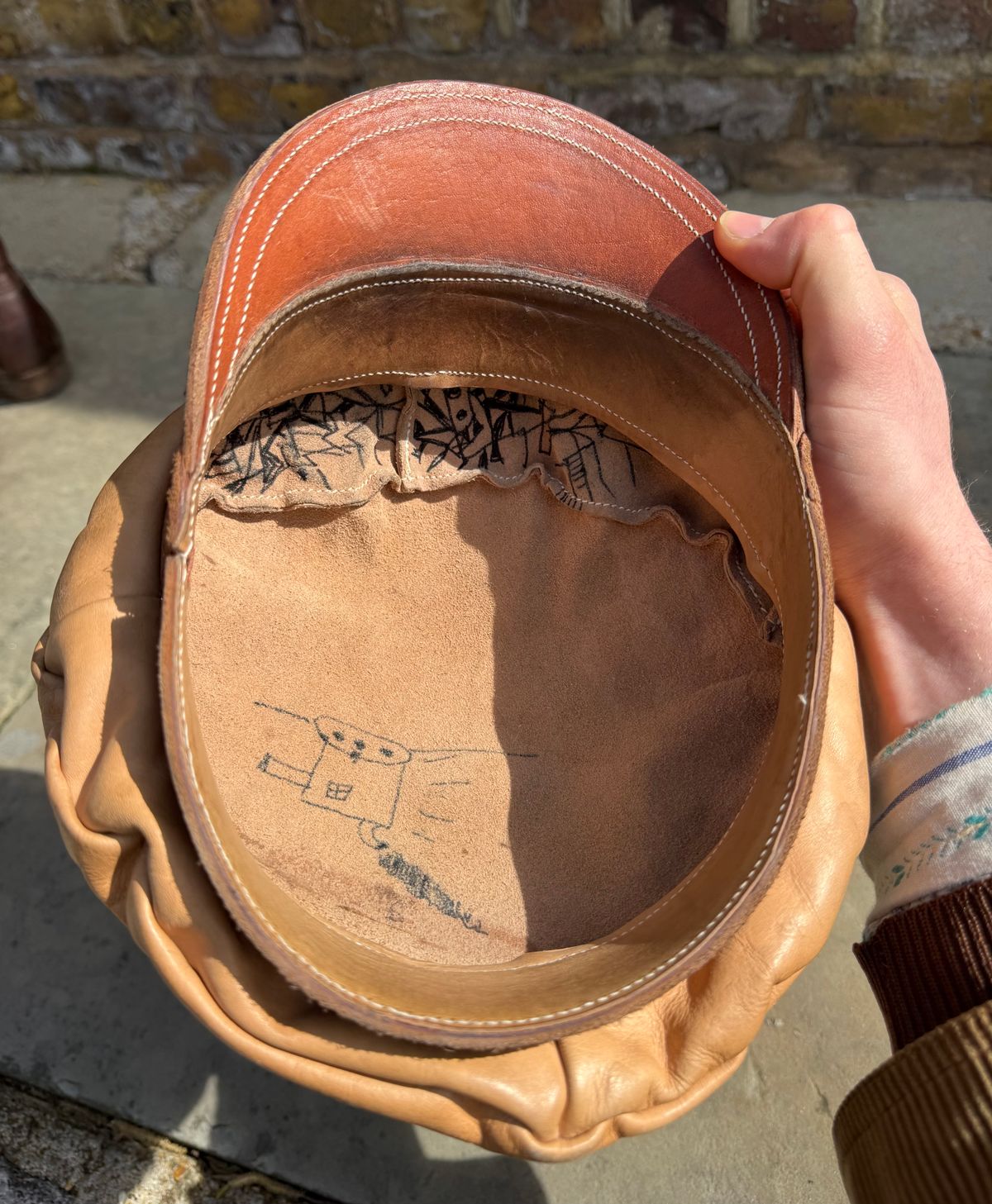 Photo by milokolb on April 2, 2026 of the Milo Kolb Hat in Guidi Culatta Horsebutt & Natural Veg Tan Calf.