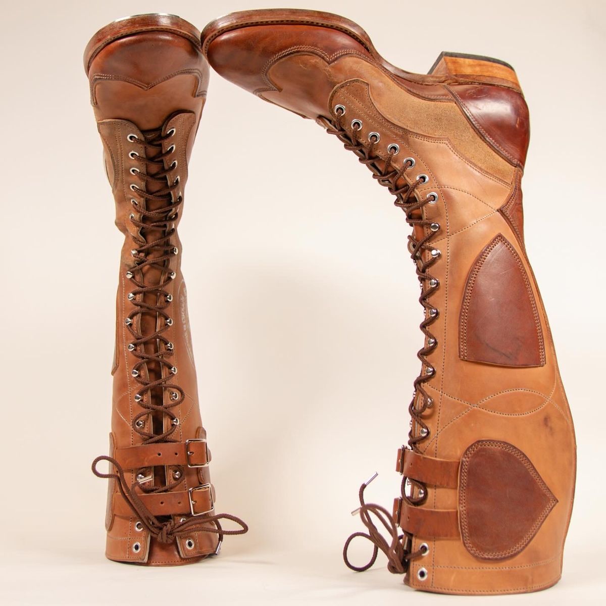 Photo by milokolb on October 1, 2025 of the Milo Kolb Tall Derby Boots in Guidi Flower Culatta Whiskey.