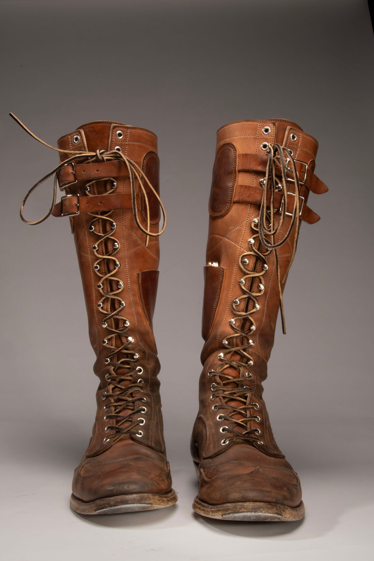 Photo by milokolb on November 1, 2025 of the Milo Kolb Tall Derby Boots in Guidi Flower Culatta Whiskey.