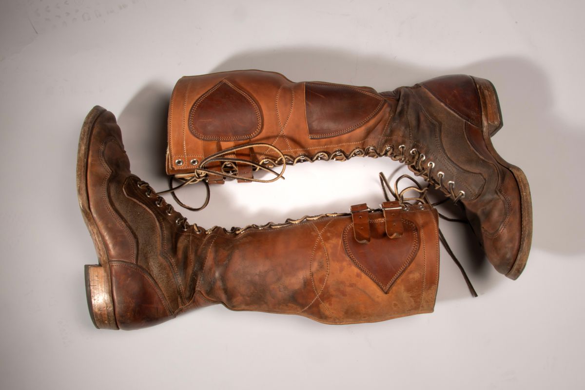 Photo by milokolb on November 1, 2025 of the Milo Kolb Tall Derby Boots in Guidi Flower Culatta Whiskey.
