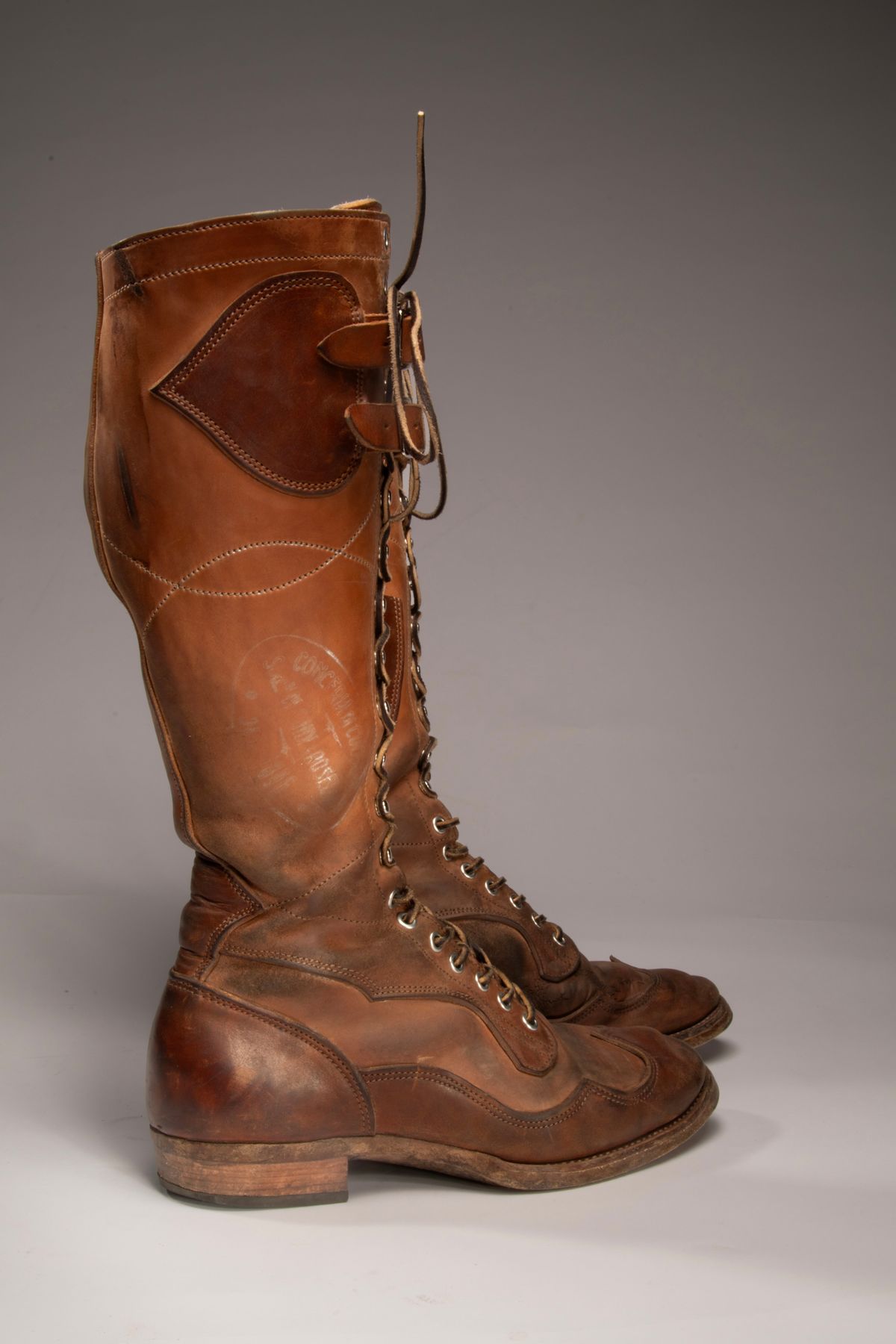 Photo by milokolb on November 1, 2025 of the Milo Kolb Tall Derby Boots in Guidi Flower Culatta Whiskey.