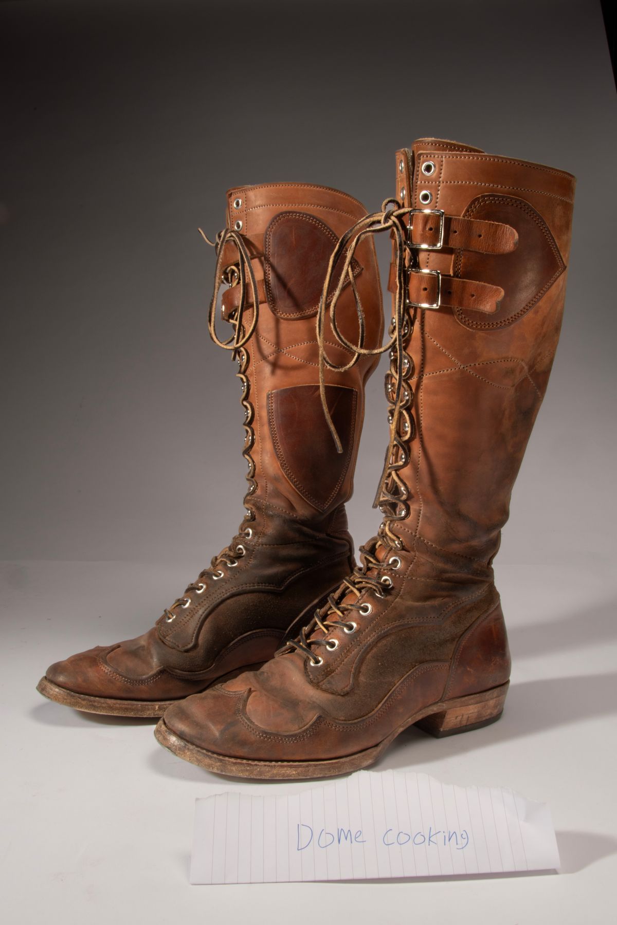 Photo by milokolb on November 1, 2025 of the Milo Kolb Tall Derby Boots in Guidi Flower Culatta Whiskey.