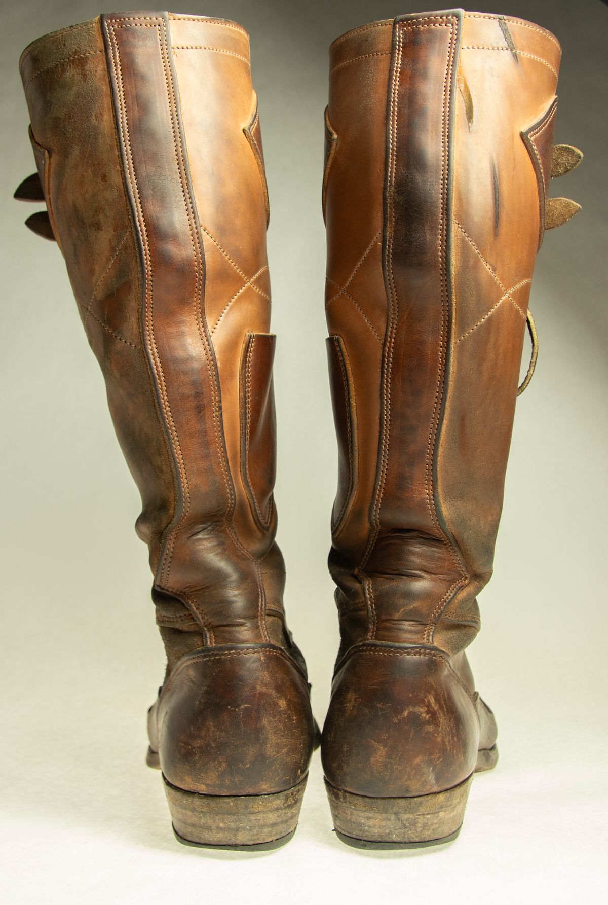 Photo by milokolb on December 3, 2025 of the Milo Kolb Tall Derby Boots in Guidi Flower Culatta Whiskey.