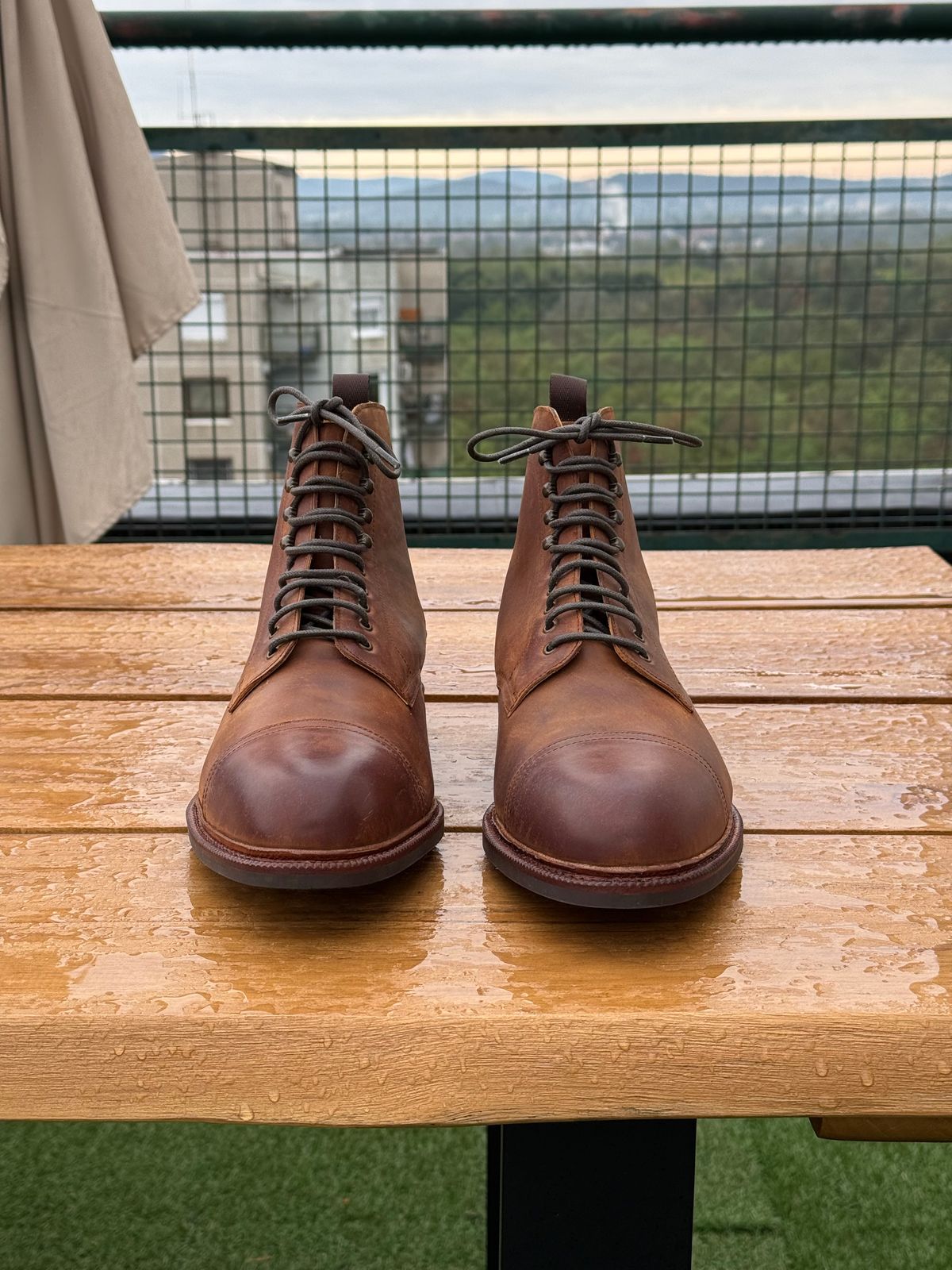 Photo by switchtrue on October 1, 2025 of the Meermin Jumper Boot in Tobacco Waxy Shell Cordovan.