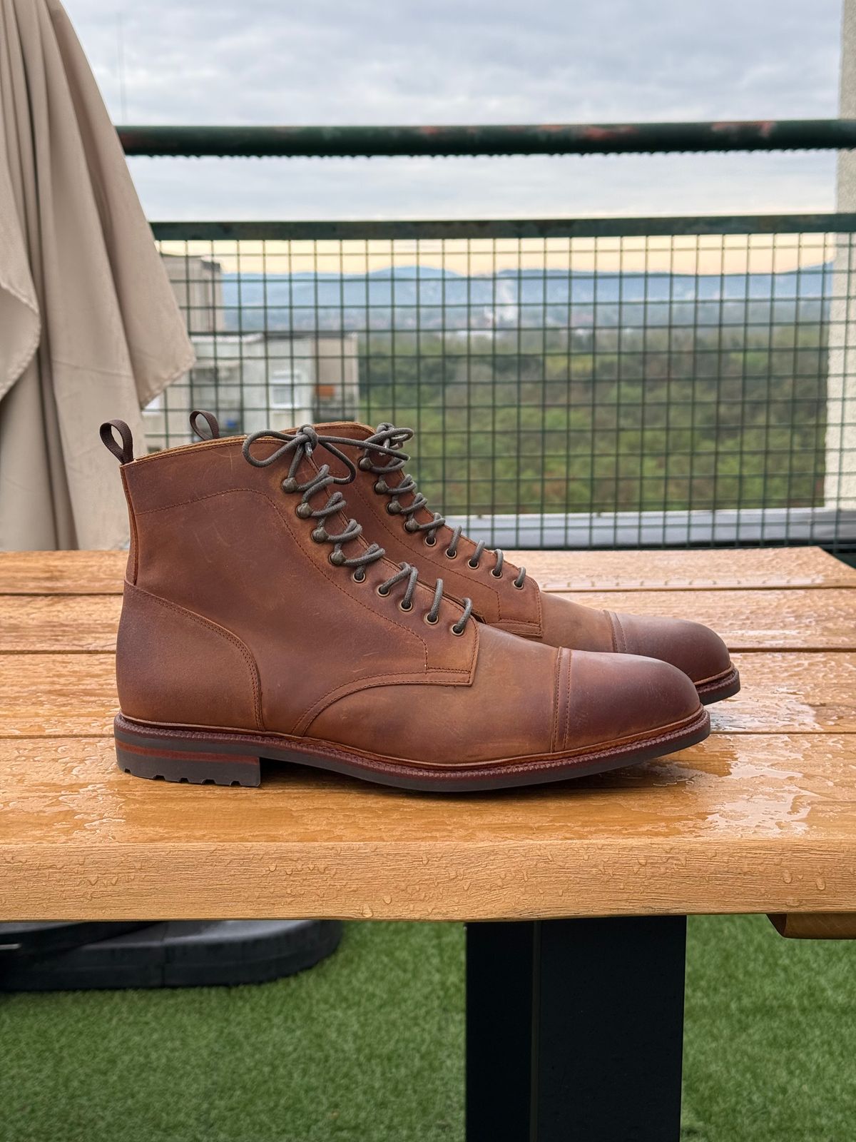 Photo by switchtrue on October 1, 2025 of the Meermin Jumper Boot in Tobacco Waxy Shell Cordovan.