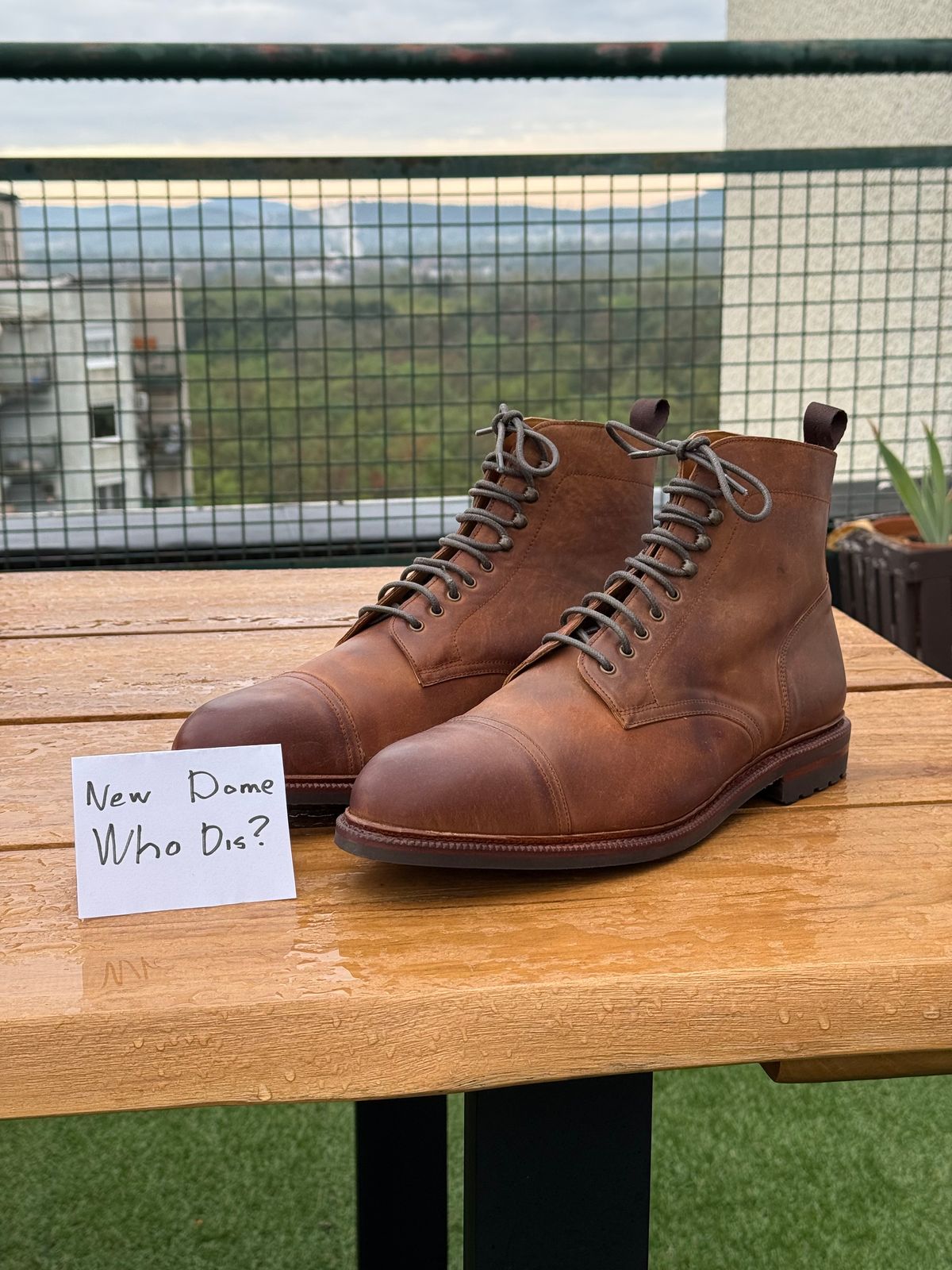Photo by switchtrue on October 1, 2025 of the Meermin Jumper Boot in Tobacco Waxy Shell Cordovan.