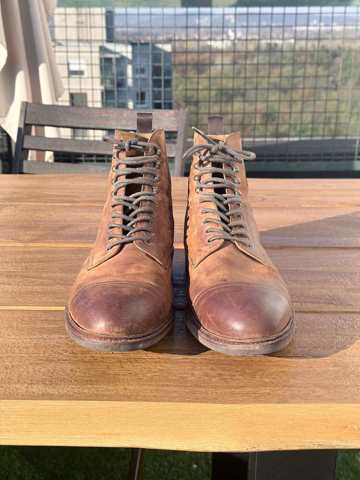 Photo by switchtrue on November 5, 2025 of the Meermin Jumper Boot in Tobacco Waxy Shell Cordovan.
