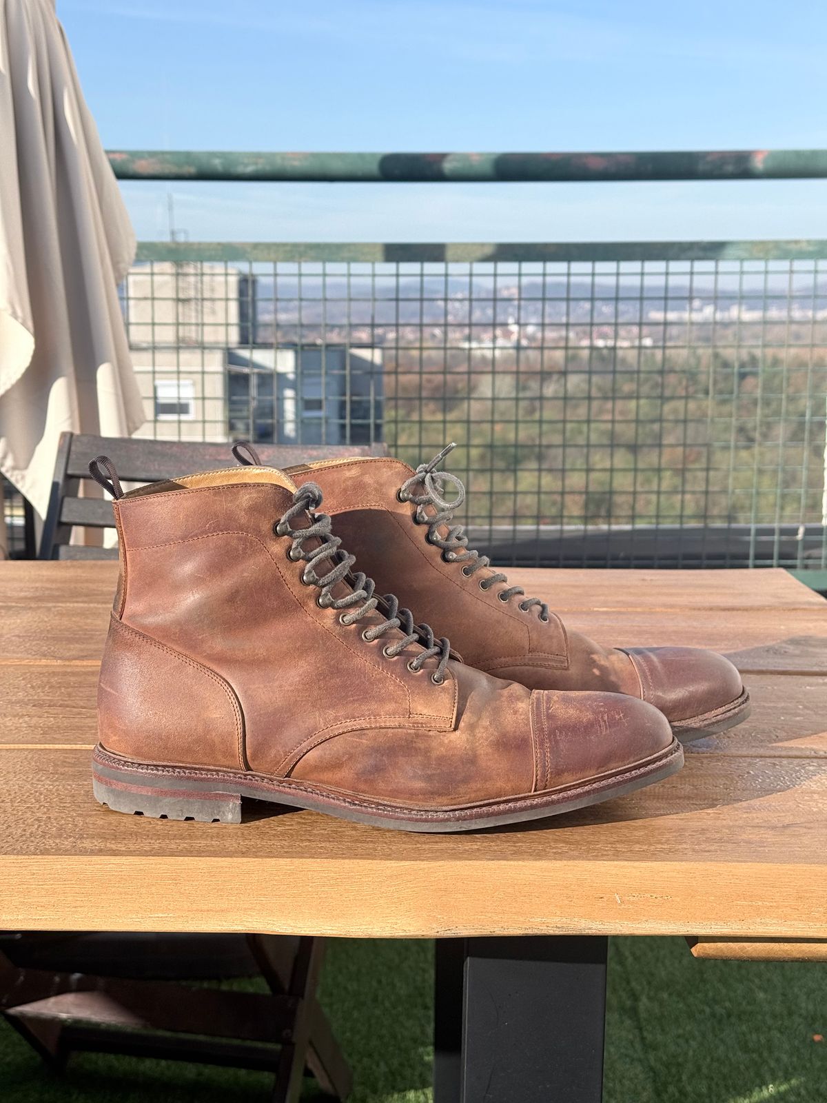 Photo by switchtrue on November 5, 2025 of the Meermin Jumper Boot in Tobacco Waxy Shell Cordovan.